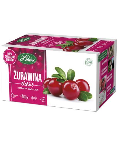 Bifix Classic, Żurawina Herbatka owocowa ekspresowa, saszetki, 20 sztuk